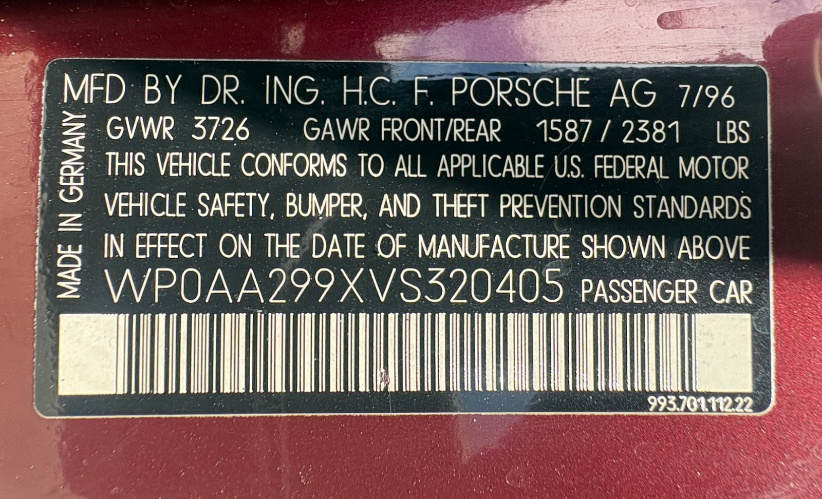 1997 Porsche 911 Carrera - Image 44